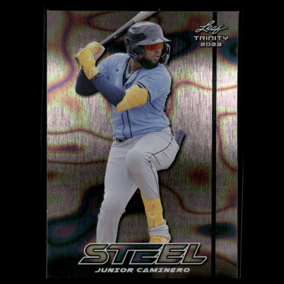 Junior Caminero #S-41 Leaf Trinity Lava Tampa Bay Rays Baseball Card MLB NM