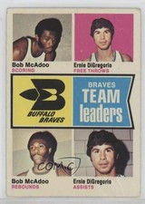 1974-75 Topps Bob McAdoo Ernie DiGregorio #83 HOF 0b2