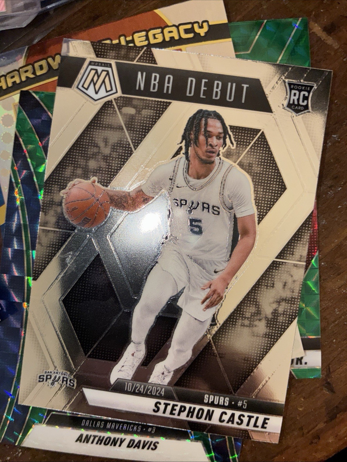 2024-25 Panini Mosaic White Stephon Castle Rookie San Antonio Spurs #267