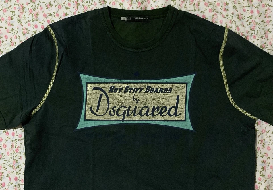 dsquared2 t-shirt uomo verde tg XXL - Imagen 4 de 4