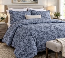Alda Texteis King Duvet Cover Set Floral 100 Cotton Percale Portugal NWT