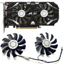 1Pair Replacement Cooling Fan Fit for MSI GTX1050ti 1050 4GT OC 2G/4G GPU Cooler