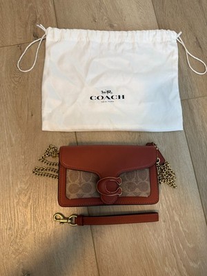 Coach Signature Tabby Mini Chain Crossbody Bag 19 | Brass, Tan, Rust