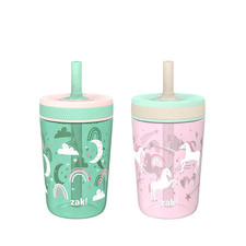 Kelso Toddler Cups for Travel or at Home, 15Oz 2-Pack Durable Plastic Sippy Cups
