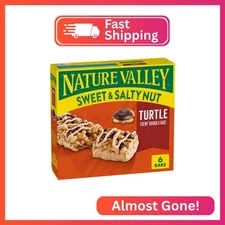 Nature Valley Sweet and Salty Nut Granola Bars, Turtle, 6 Bars, 7.2 oz
