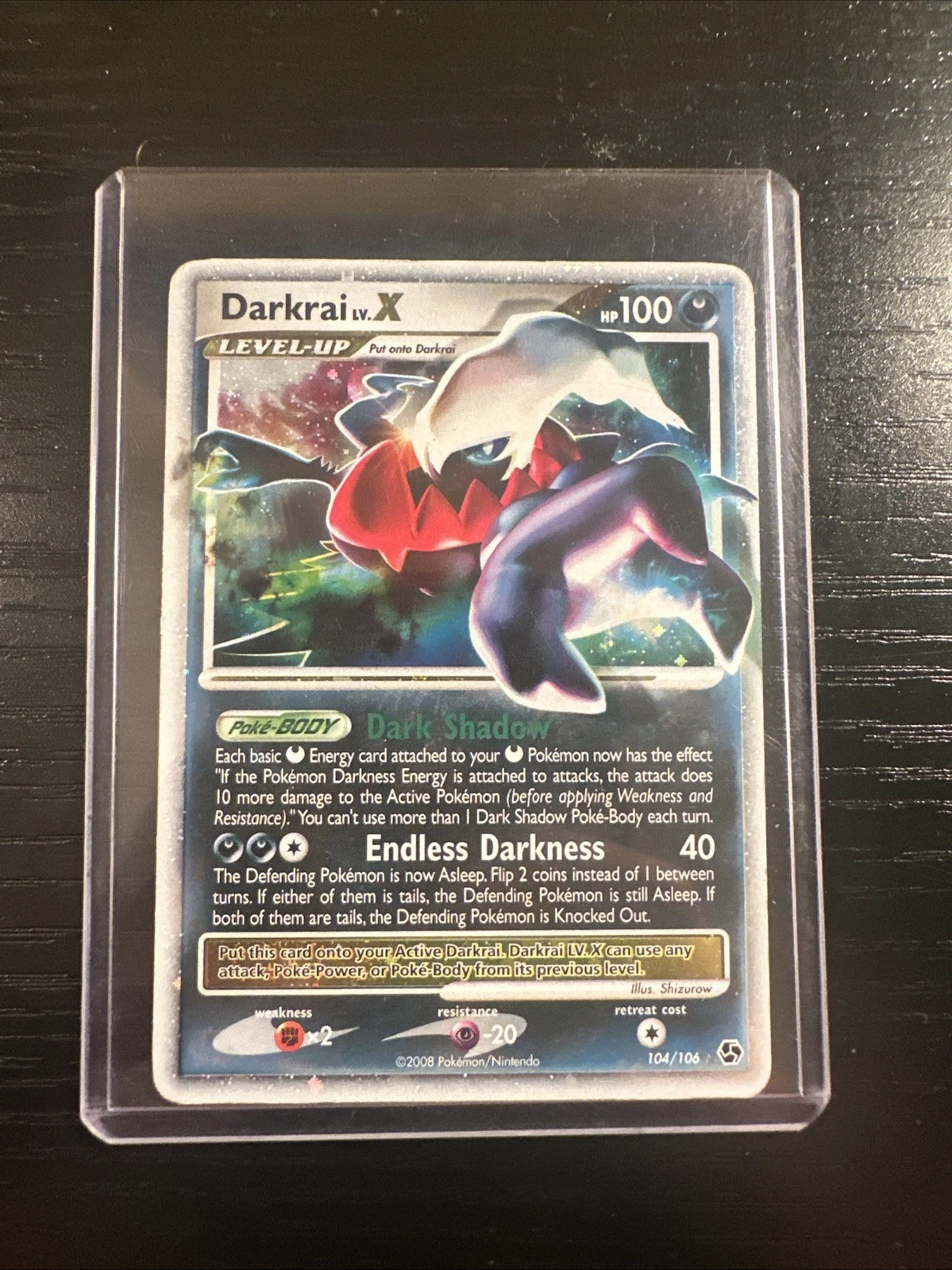 Darkrai LV.X Holo Card 104/106 Great Encounters Series Excellent Condition