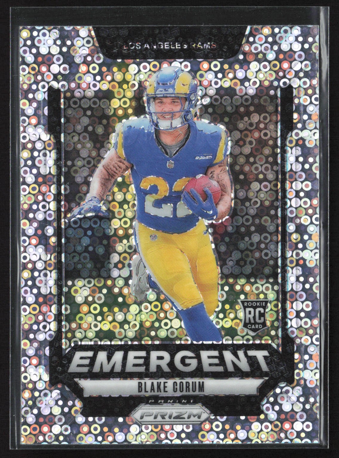 2024 Panini Prizm #10 BLAKE CORUM EMERGENT NO HUDDLE DISCO