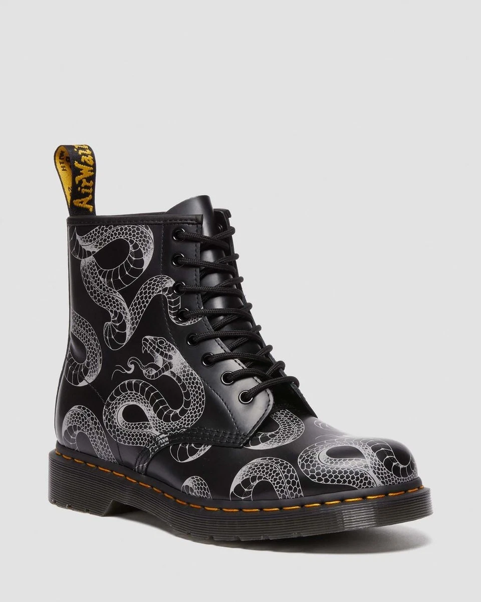 New Dr. Martens 1460 Wild Serpent Smooth Lace Up Leather Boot