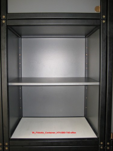 Flötotto Profilsystem Container Regal Tisch, Profile schwarz, Flächen anthrazit - Bild 6 von 12