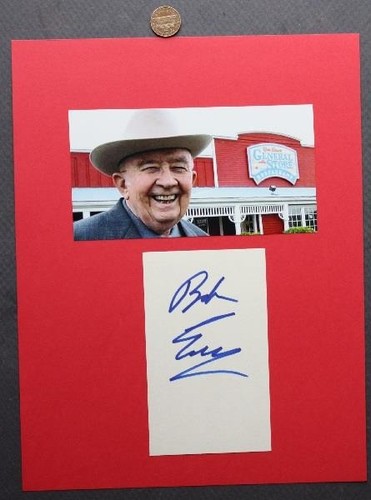Ohio Restaurant Chain Namensvetter Bob Evans signed / Autogramm & Foto gestorben 2007 -
