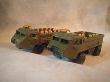 2- 1976 Vintage Matchbox Superfast No 54 Army Personnel Carrier Lesney England