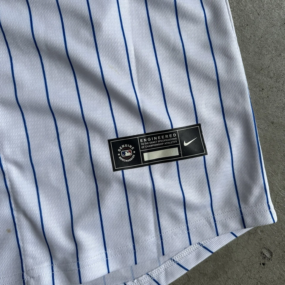 Chicago Cubs Nike Thompson 71 Jersey White Pin Stripe Size Small - Image 4 of 4