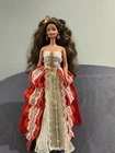 New ListingVintage Barbie Holiday Doll Brown Hair Red & Gold Ballgown Teresa 1997 **READ**