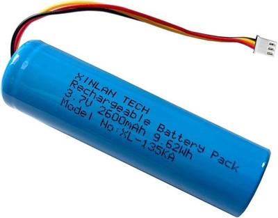 18650 1s1p 2600 mAh 3,7 V wiederaufladbarer Lithium-Ionen-Akku mit Jst