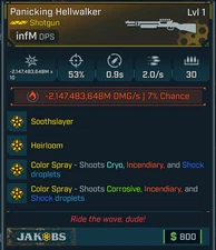 Borderlands 4 • MODDED • Hellwalker Shotgun Lvl 1 Max damage • Lvl 50 • PS PC XB