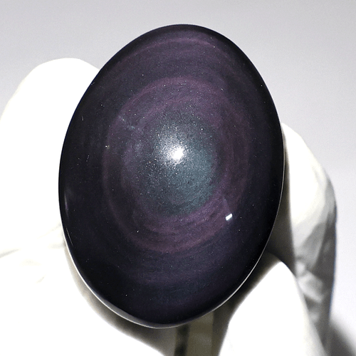 Ojo Cósmico 73.6 CT Obsidiana Arco Iris Natural 37x27mm Cabujón Piedra Preciosa de Alta Calidad - Imagen 6 de 9