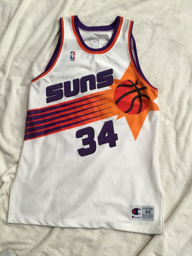 Charles Barkley Vintage Champion Phoenix Suns Jersey Size 44 Sewn Letters / #s
