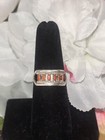 VINTAGE STERLING SILVER & NEEDLEPOINT CORAL RING, Size 6.5 — photo 1