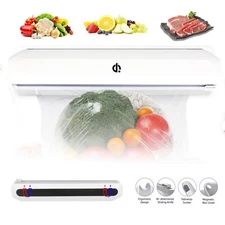 Magnetic Refillable Wrap Dispenser Cutter Cling Film Slicer for Food wrap, foil