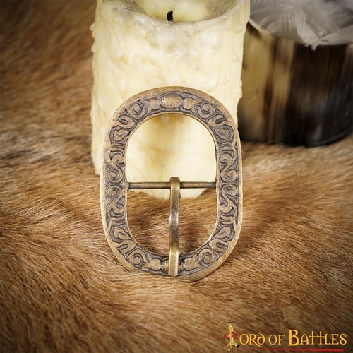 Belt Buckles Floral Brass Functional Medieval Accessory Well Designed Set of 3 - Picture 6 of 14