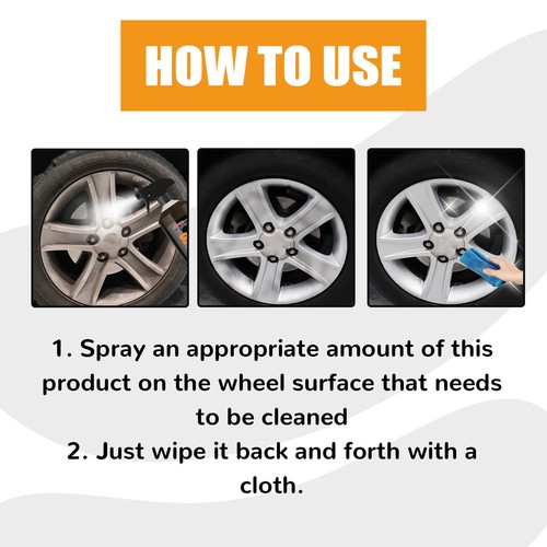 Car Wheel Cleaner Car Tire Retread Rust Removal Polishing Stain Remover - Picture 8 of 13