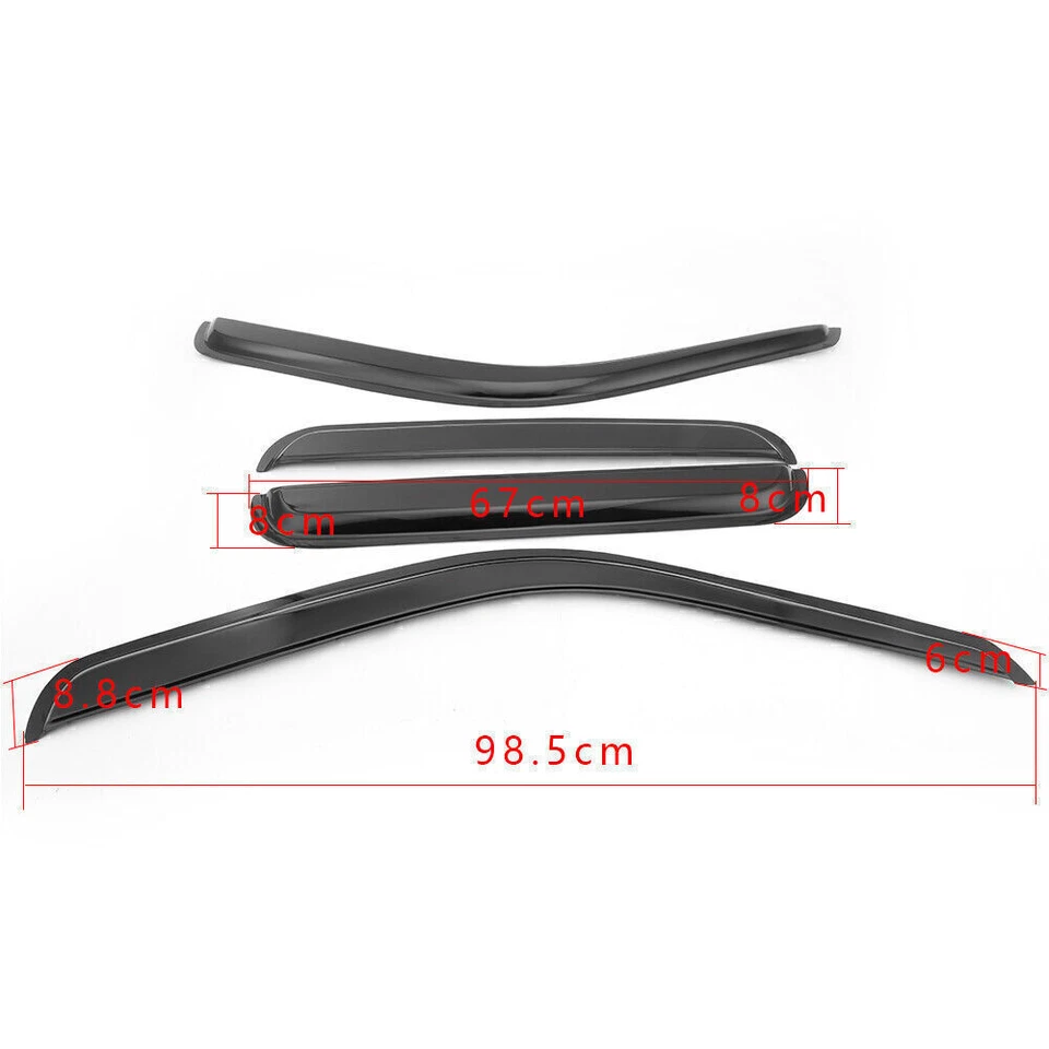 Se adapta a Ford F250 Super Duty doble cabina 99-16 visera de ventana protector de lluvia pantalla de ventilación Foto 2 de 4