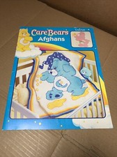 Vtg 2005 American Greetings Leisure Art Care Bears Afghans Crochet Pattern Book