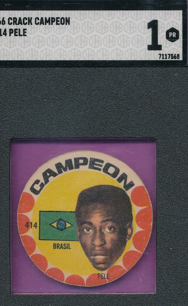 FLOATING PELE 1966 CRACK CAMPEON #414 SOCCER FUTBOL DISC GRADED SGC 1 POOR TPHLC