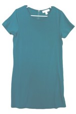 Michael Kors Dress Medium Stretch Matte Jersey Mini Solid Green Flare Zip