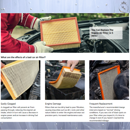 PHILTOP Engine Air Filter CA10677 Replacement For Toyota RAV4 2013-2018 Avalo - Picture 8 of 10