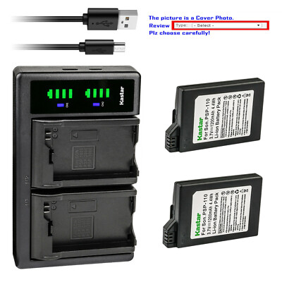 Kastar Battery LTD2 USB Charger for Sony PSP3004 PSP3005 PSP3006 PSP3007 PSP3008