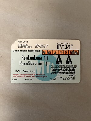 NYCT MTA MetroCard - LIRR Roundtrip Senior