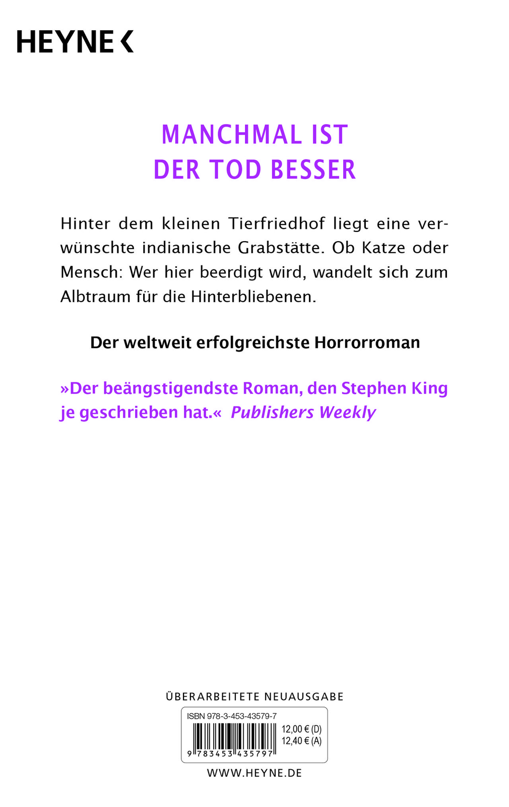 Thumbnail - Stephen King / Friedhof Der Kuscheltiere / 9783453435797