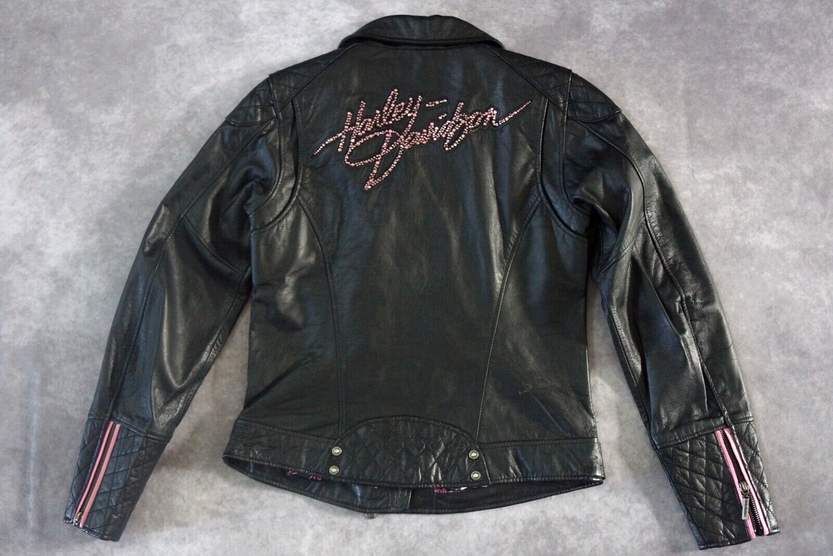 Harley Davidson Women's Pink Label Swarovski Crystal Leather