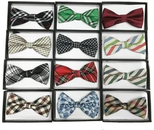 Fashion Bow Tie Clip-on Pre-Tied Bow Tie Prom Tuxedo Accessories for Men