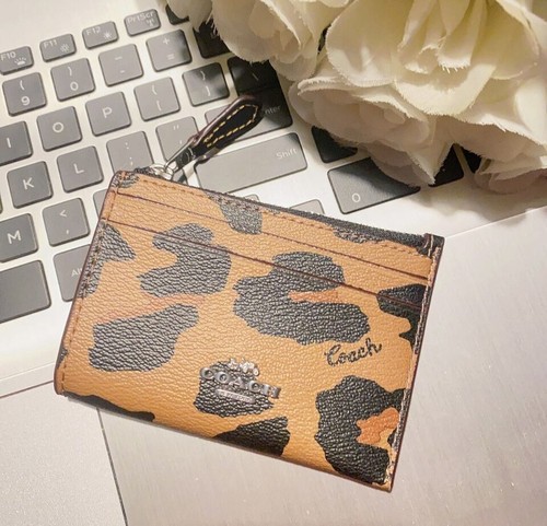 NWT COACH Mini Skinny Id Card Case with checkerboard/cherry/checkerboard OPT - Picture 8 of 51