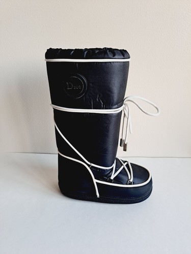 NEW Dior Black Fabric Moon Luxury Sport Boot Snow Winter Boots Size 35-37 - Picture 5 of 17