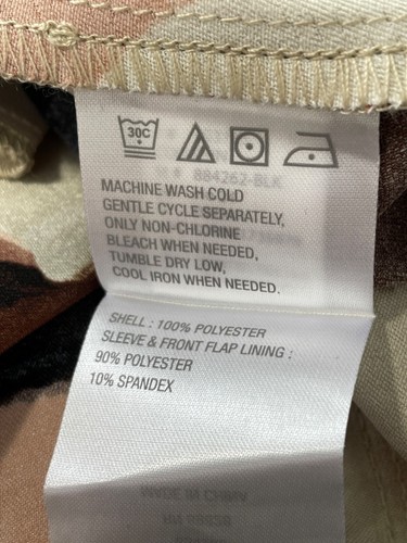 C Wonder by Christian Siriano Satin Trench Coat Size Large Garden Bloom Neutral - Picture 3 of 6
