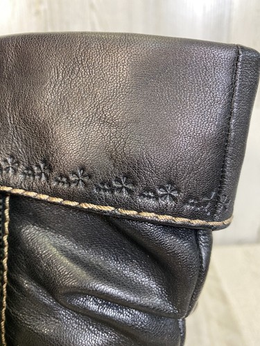 Stivaletti Fossil in pelle stivaletti pieghevoli larghi zip laterale donna taglia 8,5 neri - Foto 5 di 17
