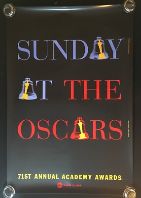 OFFICIAL Academy Awards 1998 Ceremony Telecast Original US One Sheet Poster RARE