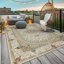 Outdoor Rug Garden Geometric Large Washable Patio Area Non Slip Deck Floor Mat