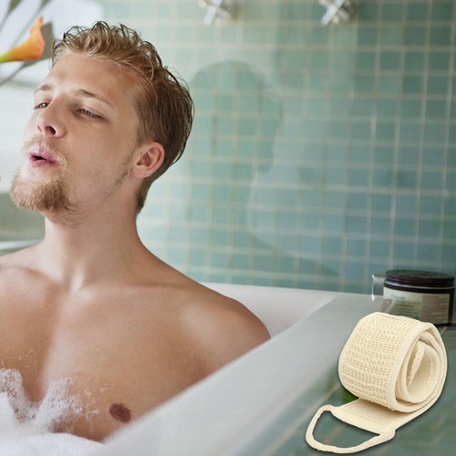 2 Stück Luffa-Schwamm-Rückenwäscher mit Rückengurt, Dusch-Luffa-Badeschwamm - Bild 10 von 11
