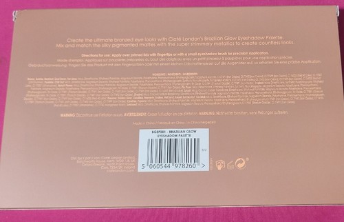 CIATE BRAZILIAN GLOW PALETTE OMBRETTI FULLSIZE 24 TONALITÀ NUOVO CON SCATOLA - Foto 3 di 4