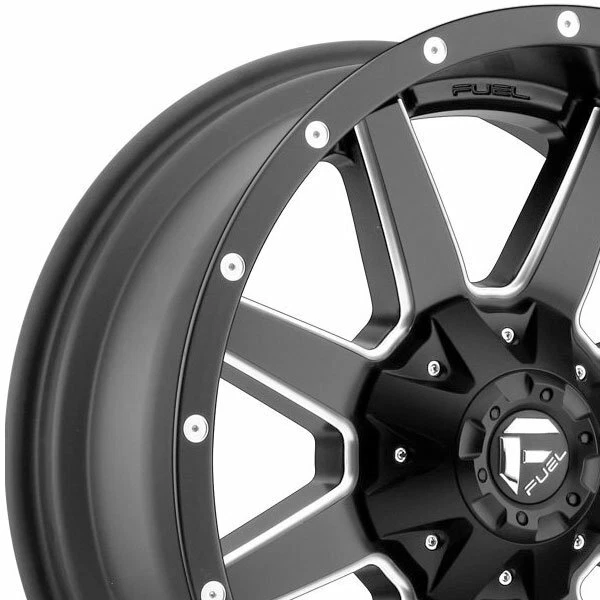 18 FUEL MAVERICK WHEELS RIMS BLACK MILLED SIERRA SILVERADO RAM 1500 Foto 2 de 4