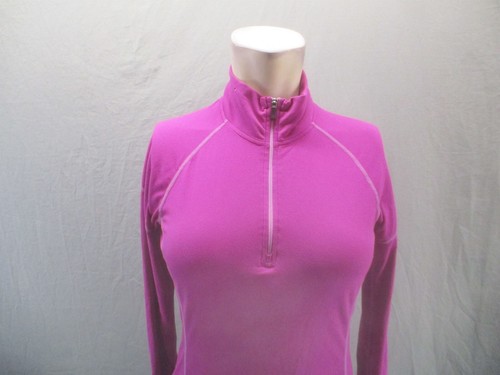 REI Size S Womens Pink 1/2 Zip Stand Collar Athletic Training Slim Pullover 817 - Picture 2 of 8