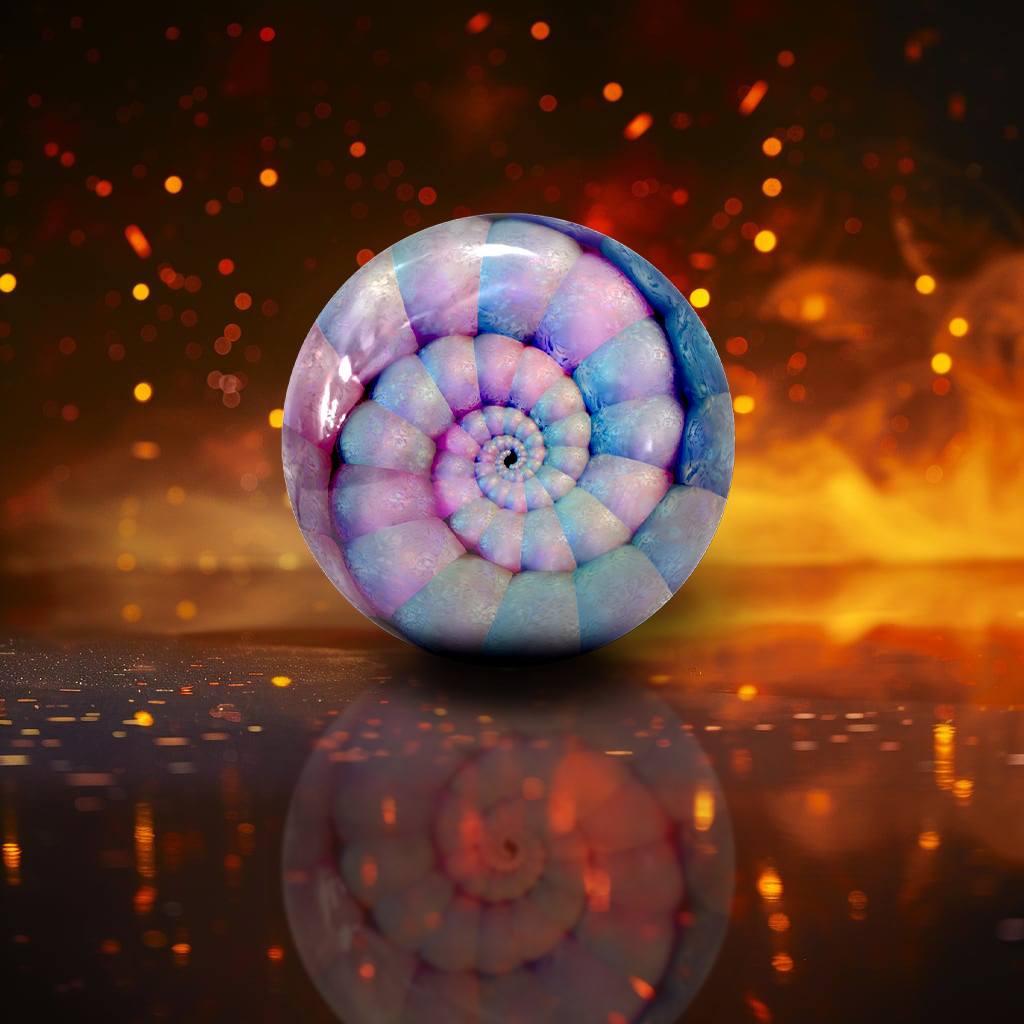 Boule de bowling Funball SEASHELL STRI avec motif pour pistes synthétiques et bois