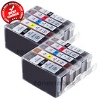 10pk Pgi-5Bk Cli-8 Ink Set For Canon Pixma iP5200R Mp500 Mp530 Mp600 Mp610 Mp800