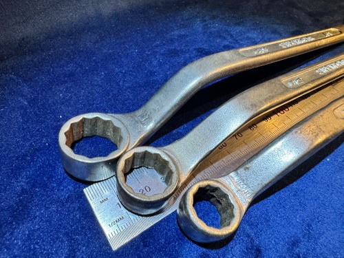 Sidchrome Offset Ring Spanner Set of 3 AF 1/2 - 3/4 Imperial Made in Australia - Picture 3 of 6