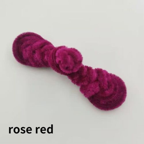 5pcs Chinesisch Frosch Verschlüsse Verschlussknopf Knoten Samt Ethno Retro Black - Bild 4 von 13