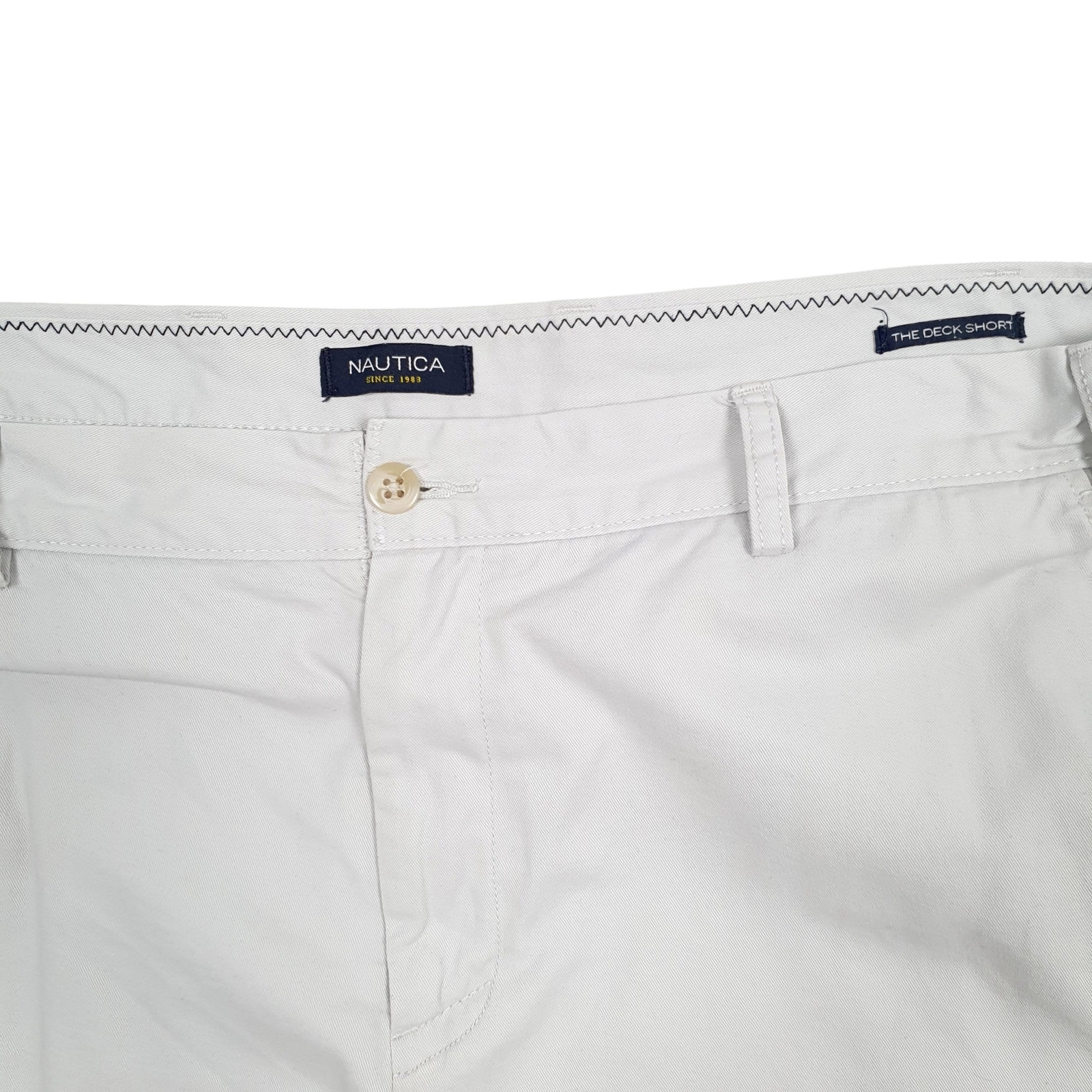 NAUTICA Deck Grey Chino Cotton Shorts Mens W42 image 3